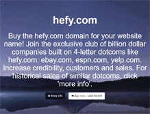 Tablet Screenshot of hefy.com